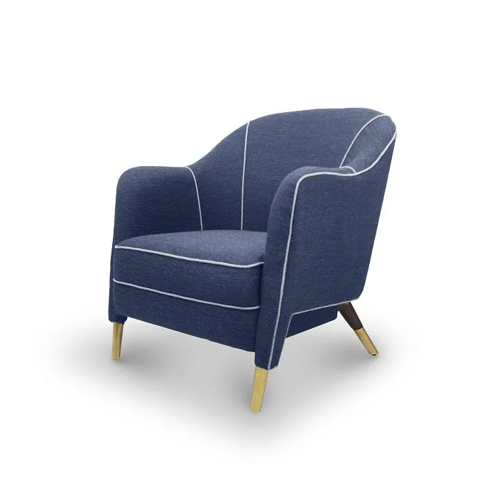 Hotel Lounge Chair With Solid Frame And Upholstery