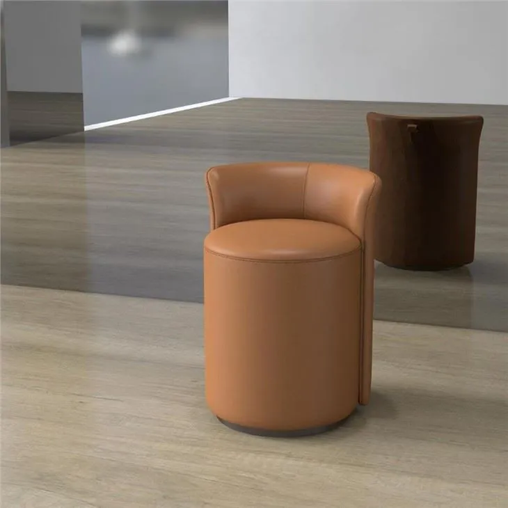 Cadeirydd Gwisg Clustogog Lledr Llawn Modern